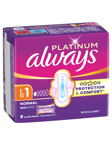 KAST 16 tk! Always Platinum Normal hügieenisidemed tiibadega nr 1 (8 tk)