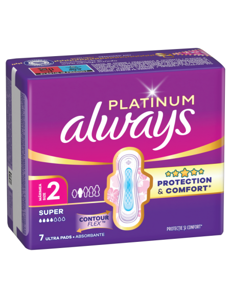 Always Platinum Super hügieenisidemed tiibadega nr 2 (7 tk)