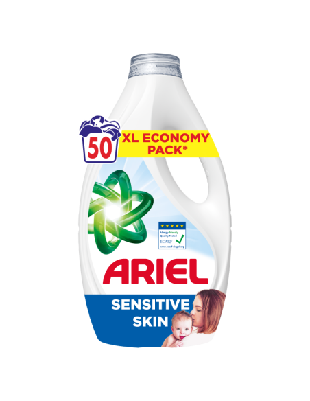 KAST 4 tk! Ariel Sensitive Pesugeel, 2.25 L, 50 Pesukorda