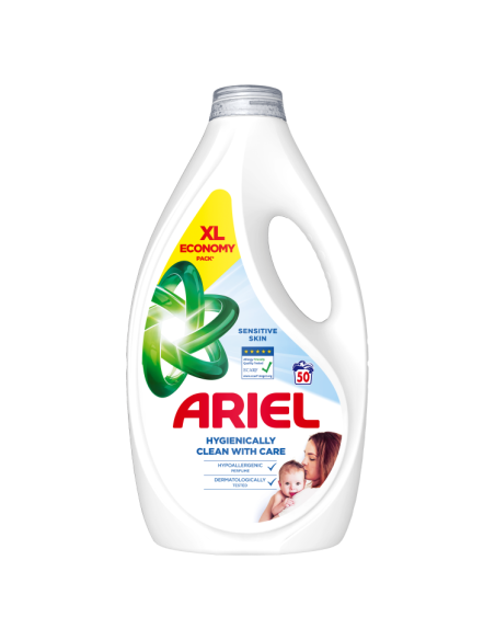 KAST 4 tk! Ariel Sensitive Pesugeel, 2.25 L, 50 Pesukorda