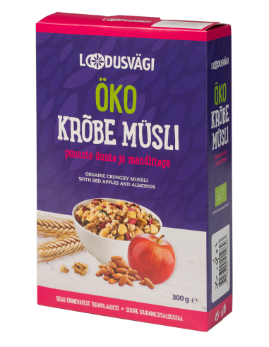 Loodusvägi ÖKO krõbe müsli õuna ja mandli 300g...