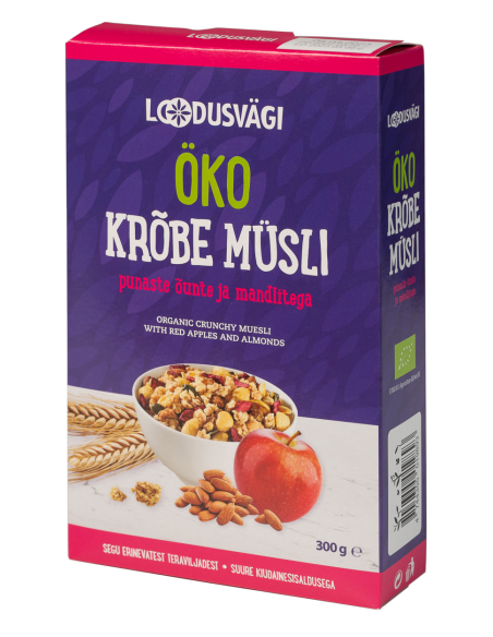 Loodusvägi ÖKO krõbe müsli õuna ja mandli 300g IT-BIO-013