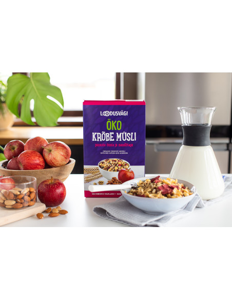 KAST 8 tk! Loodusvägi ÖKO krõbe müsli õuna ja mandli 300g IT-BIO-013