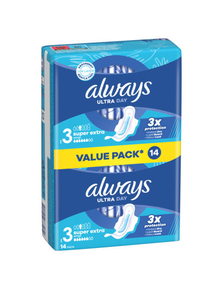 Always Ultra Day Super Extra hügieenisidemed nr 3 (14 tk)