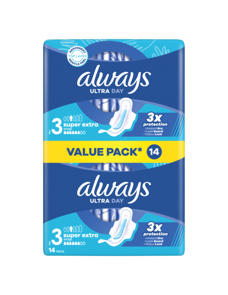 Always Ultra Day Super Extra hügieenisidemed nr 3 (14 tk)
