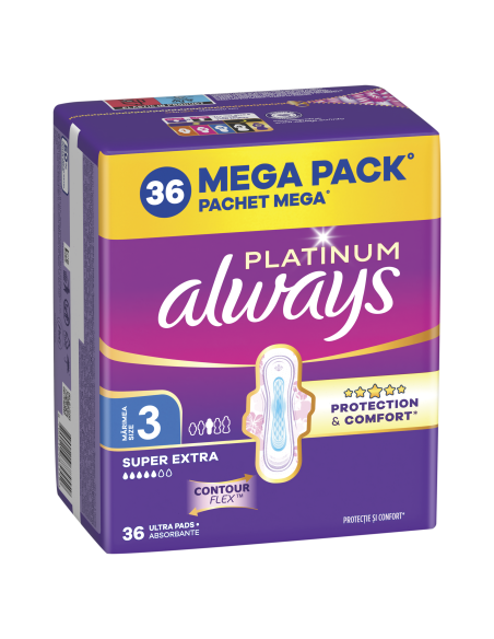 Always Platinum Super Extra hügieenisidemed tiibadega nr 3 (36 tk)