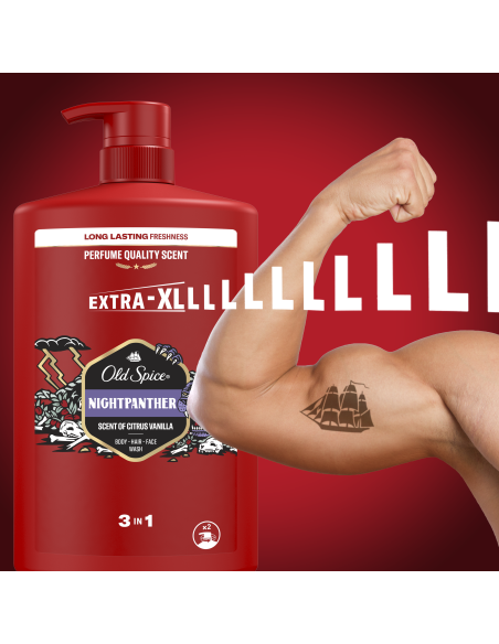 Old Spice Night Panther dušigeel ja sampoon 4x1000ml