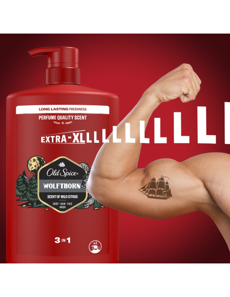 Old Spice Wolfthorn dušigeel ja šampoon 4x1000ml