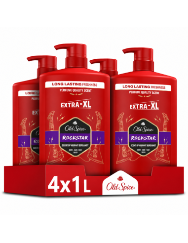Old Spice Rockstar dušigeel ja šampoon 4x1000 ml