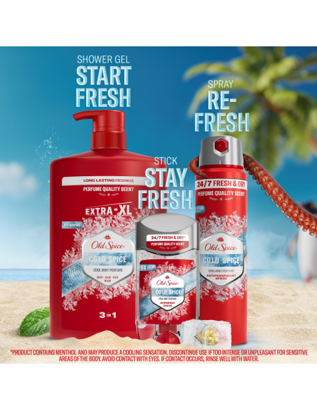 Old Spice Cold Spice dušigeel ja šampoon 4x1000 ml