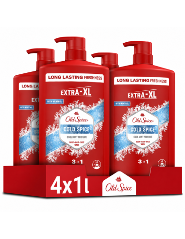 Old Spice Cold Spice dušigeel ja šampoon 4x1000 ml