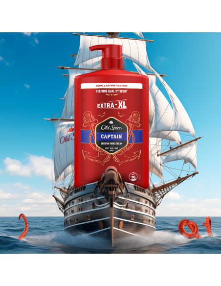 Old Spice Captain Meeste Dušigeel Ja Šampoon, 4x1000 ml