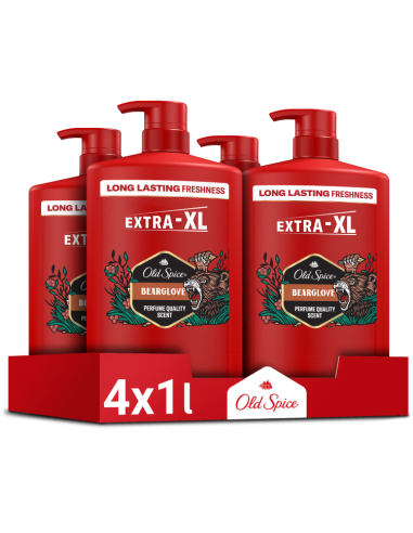 Old Spice Bearglove dušigeel ja šampoon, 4x1000 ml