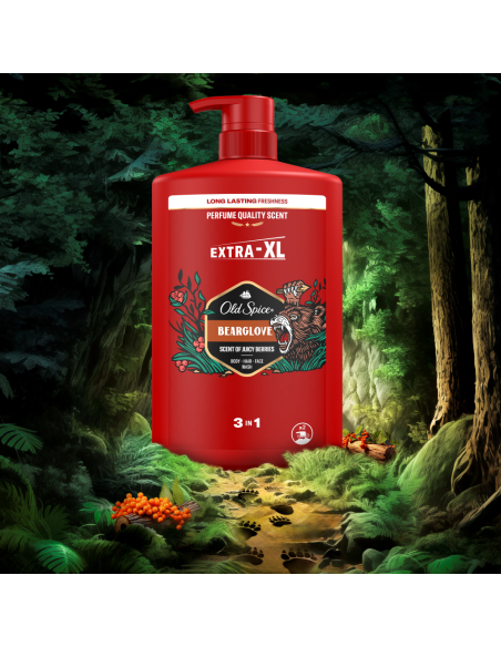 Old Spice Bearglove dušigeel ja šampoon, 4x1000 ml