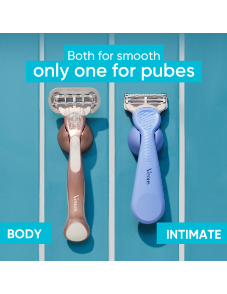 KAST 6 tk! Gillette Venus Intimate raseerija + 3 vahetustera