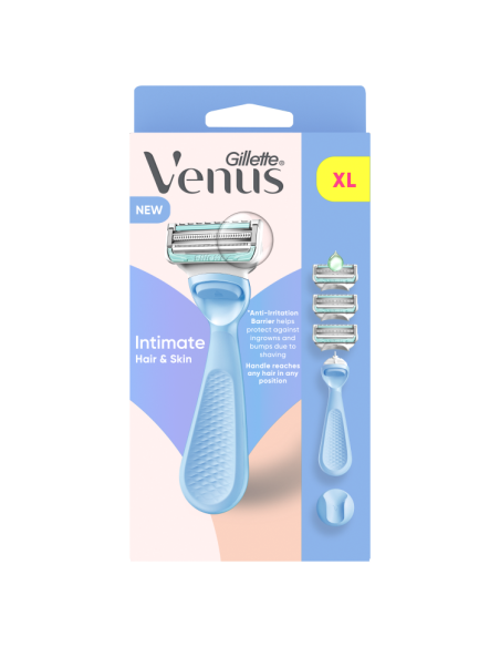 KAST 6 tk! Gillette Venus Intimate raseerija + 3 vahetustera