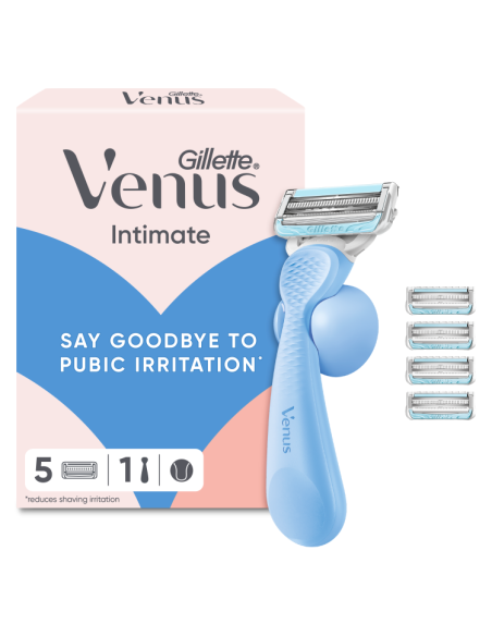 KAST 12 tk! Gillette Venus Intimate raseerija + 5 vahetustera