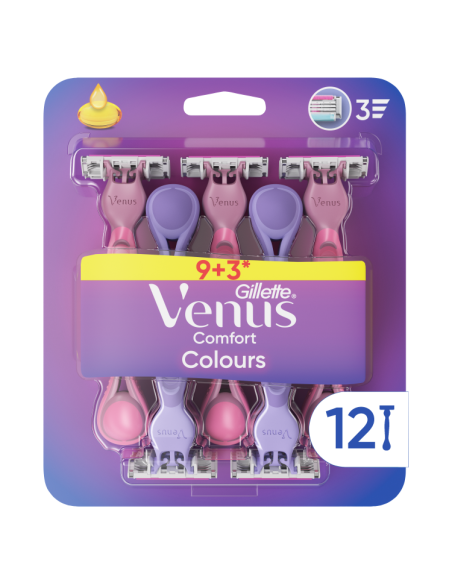 KAST 6 tk! Gillette Venus Comfort Colours ühekordsed raseerijad 12 tk