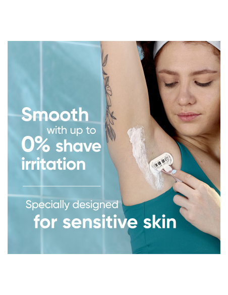 Gillette Venus Deluxe Smooth Sensitive Rosegold Raseerija Varuterad, 10 tk