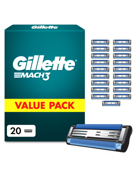 Gillette Mach3 Meeste Varuterad, 20 tk