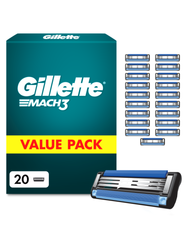 KAST 6 tk! Gillette Mach3 Meeste Varuterad, 20 tk