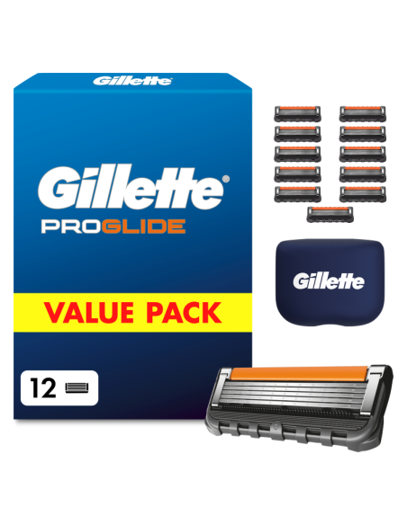 KAST 12 tk! Gillette Fusion Proglide Varuterad Meestele 12 tk, Terade Hoidik