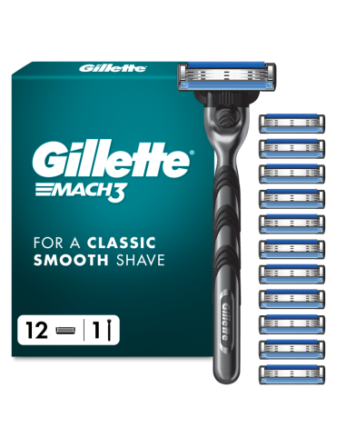 Gillette Mach3 Raseerija Meestele,12 Tera