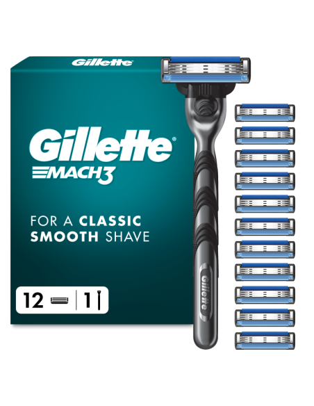 Gillette Mach3 Raseerija Meestele,12 Tera
