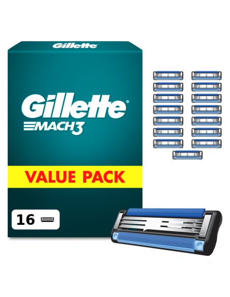 Gillette Mach3 Meeste Varuterad, 16 tk