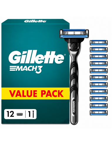 Gillette Mach3 Raseerija Meestele + 12 Tera