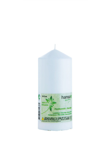 Lauaküünal Stearin 40h 7x15 cm valge Ecolabel