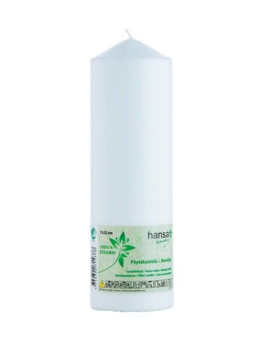 Lauaküünal Stearin 70h 7x22 cm valge Ecolabel