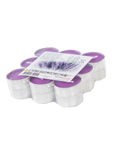 Lõhnateeküünal 4h lavendel 18 tk