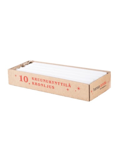 KAST 12 tk! Kroonküünal 24 cm 9h 10 tk valge