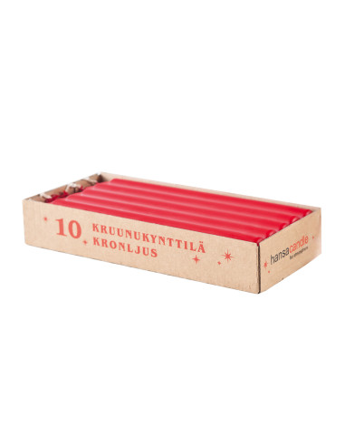KAST 12 tk! Kroonküünal 24 cm 9h 10 tk punane