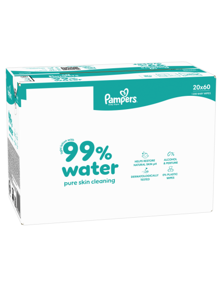 Pampers Aqua niisked beebisalvrätid 20 pk (1200 tk)