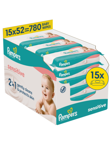 Pampers Sensitive niisked beebisalvrätid 15 pk...