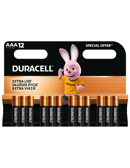 Duracell patarei AAA/MN2400 12 tk
