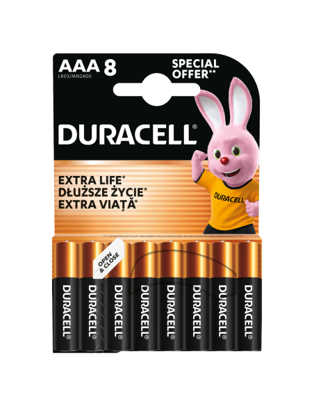 Duracell patarei AAA/MN2400 8 tk