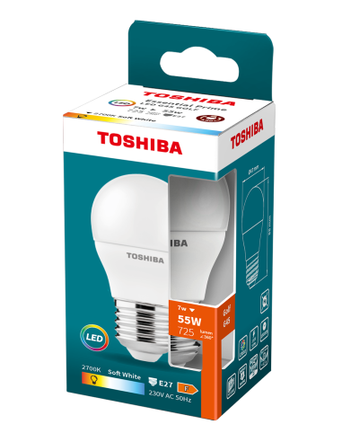 KAST 5 tk! Toshiba LED 7W (55W) E27 soe valge...