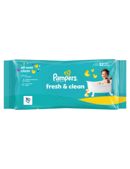 Pampers Fresh Clean Plastic Free niisked beebisalvrätid
