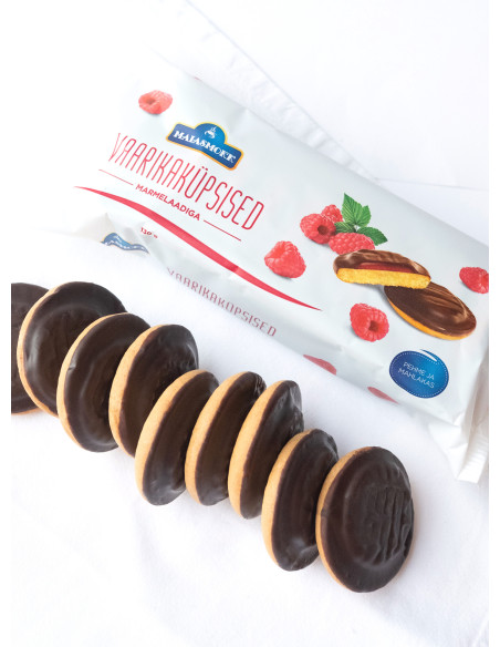 KAST 14 tk! Maiasmokk vaarikaküpsised marmelaadiga  130g