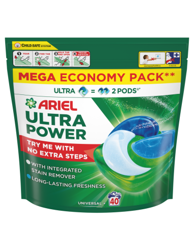 Ariel PODS Ultra Power Universal pesukapslid 40 tk