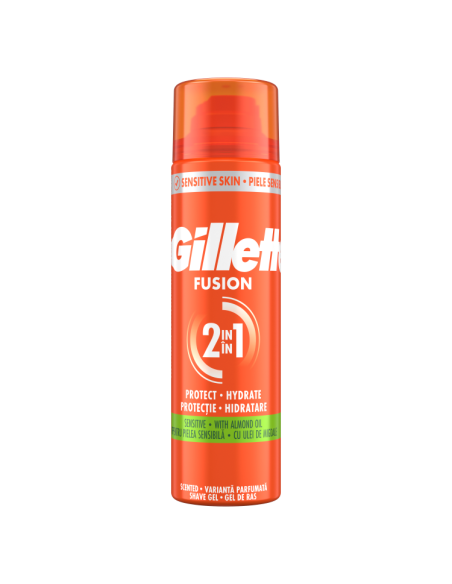 KAST 6 tk! Gillette Fusion Raseerimisgeel Sensitive, 200ml