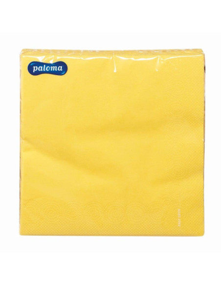 Paloma Style kollased salvrätikud 33x33 cm, 20 tk/pakis, 3-kihiline