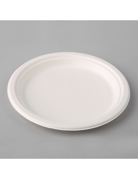 Biolagunev suhkruroost taldrik Spino BIO 23cm,  valge, 10 tk pakis