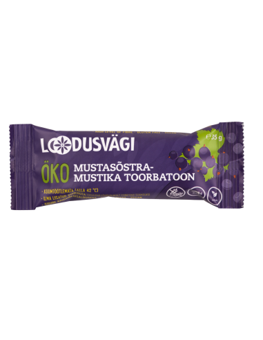 Loodusvägi ÖKO toorbatoon mustasõstra-mustika 35g