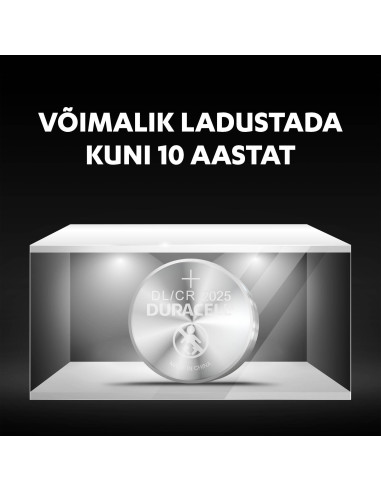 KAST 10 tk! Duracell patarei DL 2025 3V liitium...