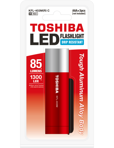 Toshiba taskulamp Mini LED KFL-403M(R), 85 lm punane