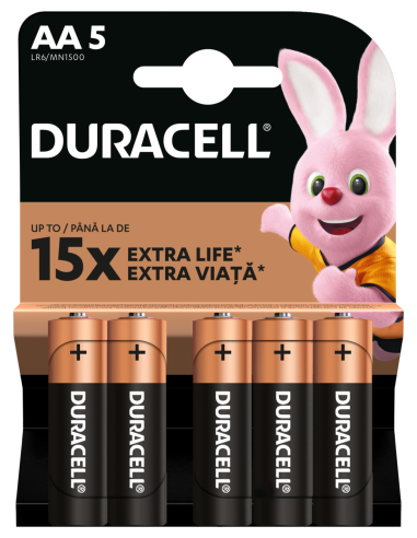 Duracell patarei AA/MN1500 5tk.